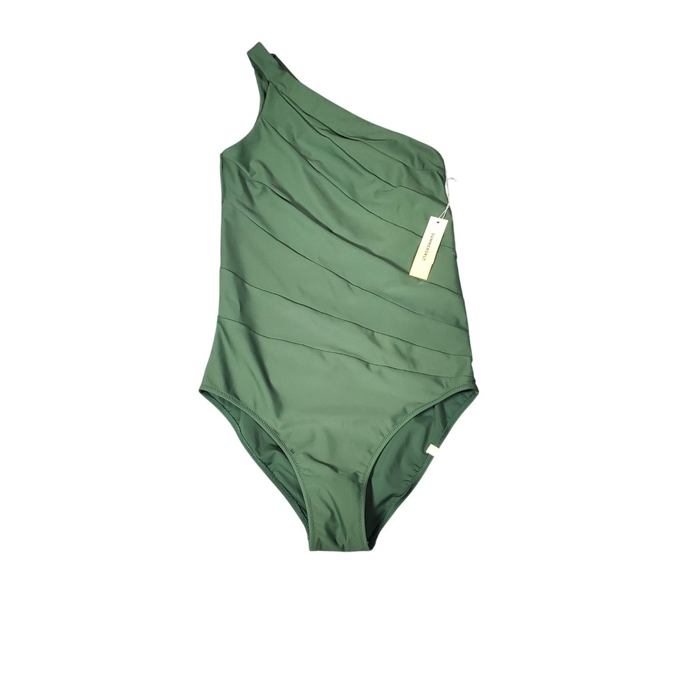 Summersalt The Sidestroke One Piece Swimsuit 10LT Olive Long Torso NWT